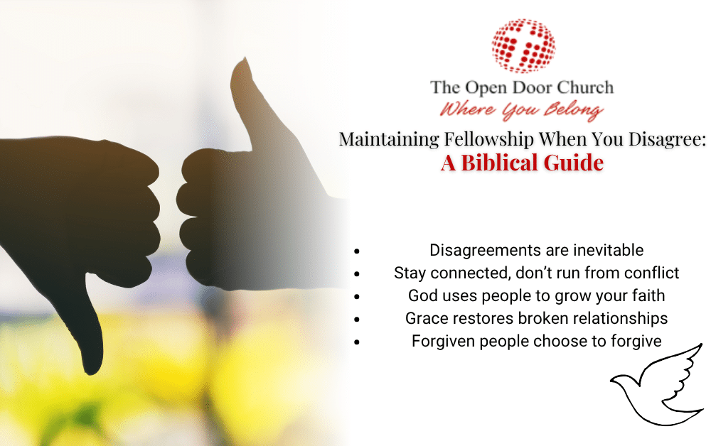 Maintaining Fellowship When You Disagree: A biblical Guide Infographic